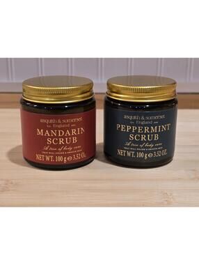 Asquith & Somerset Of England 2 Mini Body Scrubs Mandarin &Peppermint Sealed New